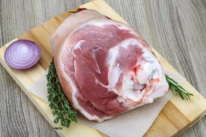 Raw pork knuckle photo