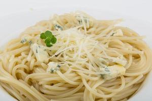 Spaghetti with cheese photo