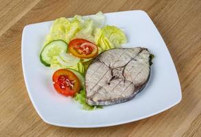 Grilled tuna steak photo