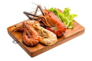 Giant Freshwater Prawn and king prawns photo