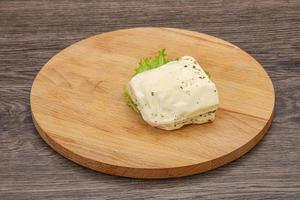 Halloumi cheese with mint for grill photo