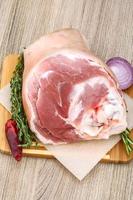 Raw pork knuckle photo