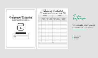 Veterinary Controlled Substance Log Book vector