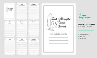 Dad and Daughter Guided Journal Interior vector