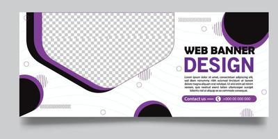 Web banner template for business and finance vector