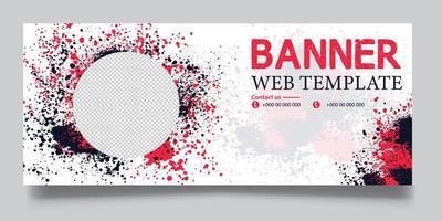 Web banner poster template for business and finance vector
