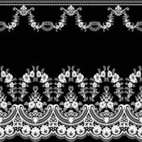 Seamless flower lace pattern vector