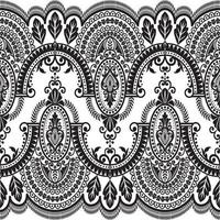 Lace seamless pattern with flowers vector