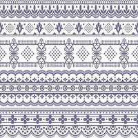 Seamless lace set vector