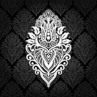 Seamless damask pattern vector