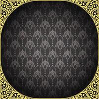 Vector Damask Pattern and Frame