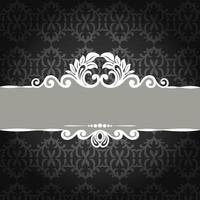 Vector Damask Pattern and Frame