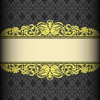 Vector Damask Pattern and Frame
