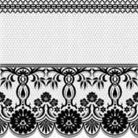 patrón de encaje floral blanco transparente vector