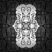 Seamless damask pattern vector