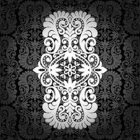 Seamless damask pattern vector