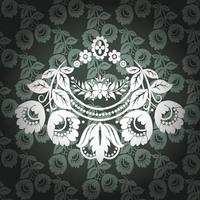 Seamless damask pattern vector