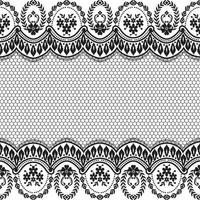 Seamless flower lace pattern vector