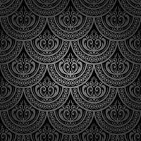 Seamless damask pattern vector