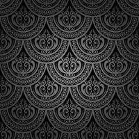 Seamless damask pattern vector