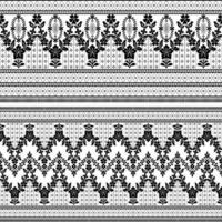 Lace seamless pattern with flowers vector