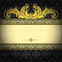 Vector Damask Pattern and Frame