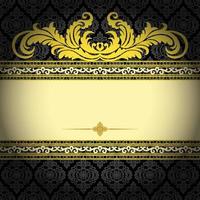 Vector Damask Pattern and Frame