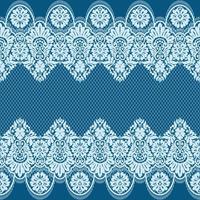 Seamless white floral lace pattern vector