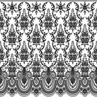 Lace seamless pattern with flowers vector