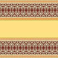 Vector Damask Pattern and Frame