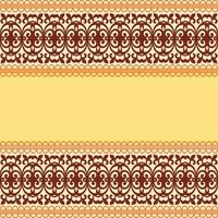 Vector Damask Pattern and Frame