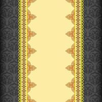 Vector Damask Pattern and Frame