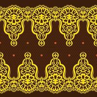 Lace seamless pattern with flowers vector