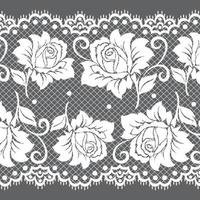 Seamless flower lace pattern vector