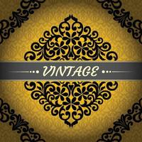 Vector Damask Pattern and Frame
