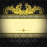 Vector Damask Pattern and Frame