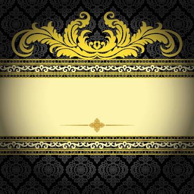 Vector Damask Pattern and Frame