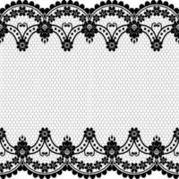 patrón de encaje floral blanco transparente vector