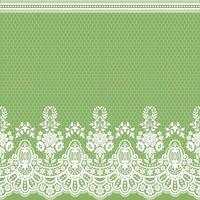 patrón de encaje floral blanco transparente vector