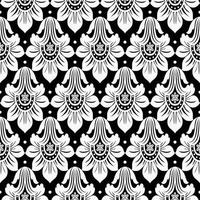 Seamless white floral lace pattern vector