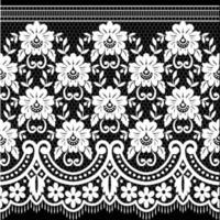 Seamless white floral lace pattern vector