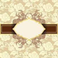 Vector Damask Pattern and Frame