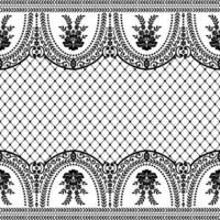 Seamless flower lace pattern vector