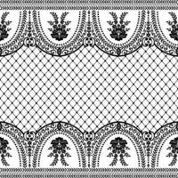 Seamless flower lace pattern vector