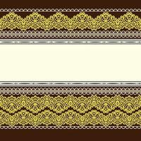 Vector Damask Pattern and Frame