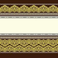 Vector Damask Pattern and Frame