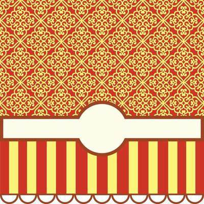 Vector Damask Pattern and Frame