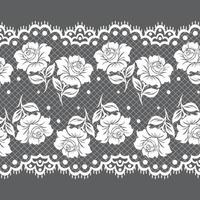 Seamless flower lace pattern vector