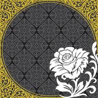 Vector Damask Pattern and Frame