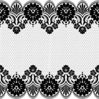 patrón de encaje floral blanco transparente vector